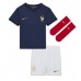 Frankrike Karim Benzema #19 Hemmakläder Barn VM 2022 Kortärmad (+ Korta byxor)